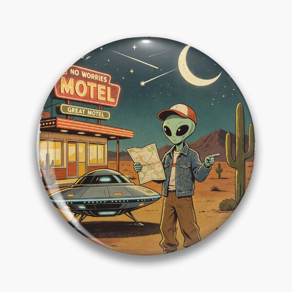 Item preview, Wrong Planet Lost Alien Motel Vintage Poste designed and sold by NatalieJeans.
