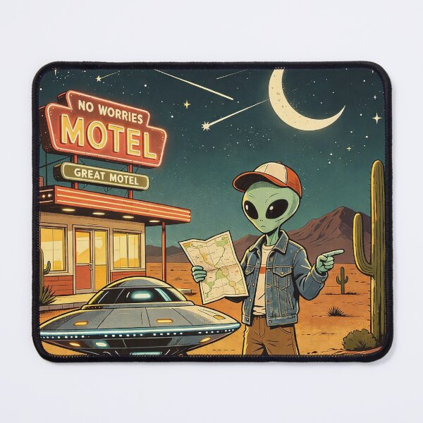 Item preview, Wrong Planet Lost Alien Motel Vintage Poste designed and sold by NatalieJeans.