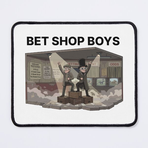 Item preview, Bet Shop Boys Funny Synth Pop Band Parody designed and sold by StoatandWeasel.