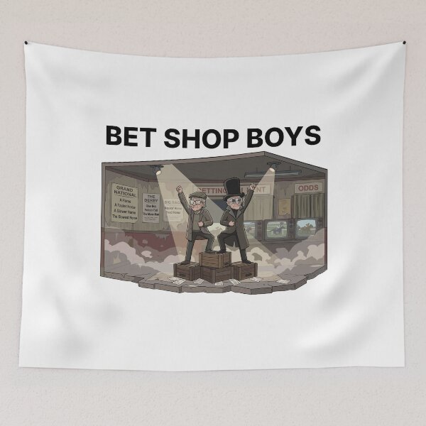 Item preview, Bet Shop Boys Funny Synth Pop Band Parody designed and sold by StoatandWeasel.