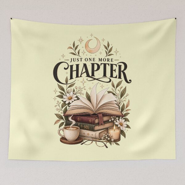 Item preview, Just One More Chapter Minimalist Book Lover Reading designed and sold by Glitchart66.