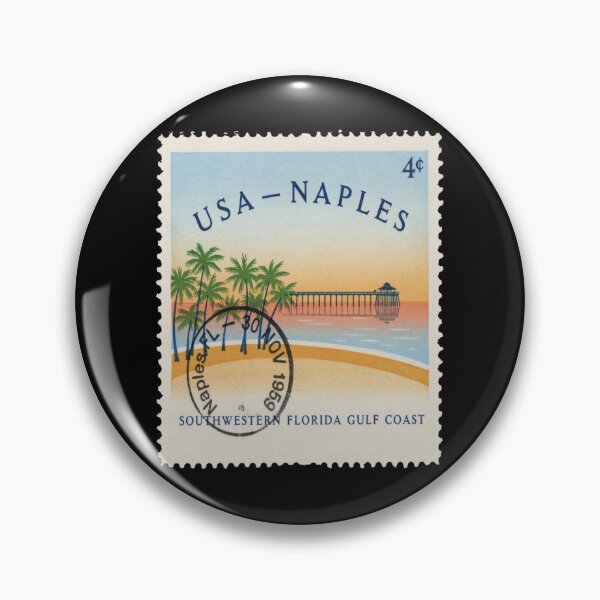 Artikelvorschau, Naples Florida Pier Sunset Luxury Coast Stamp Sticker entworfen und verkauft von stickercuffs.