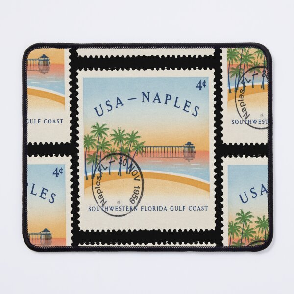 Item preview, Naples Florida Pier Sunset Luxury Coast Stamp Sticker designed and sold by stickercuffs.