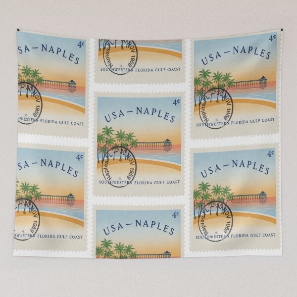 Item preview, Naples Florida Pier Sunset Luxury Coast Stamp Sticker designed and sold by stickercuffs.
