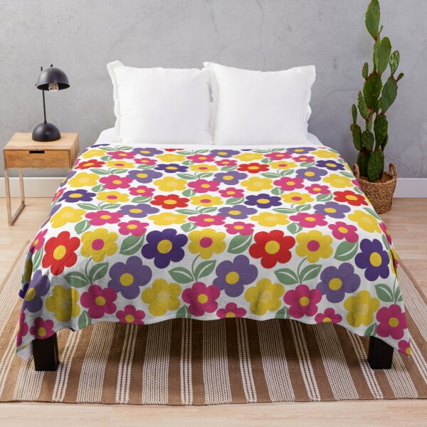 Item preview, 60s Groovy Daisy Floral - Colorful Retro Happy Flower Pattern designed and sold by Ela Art Space .