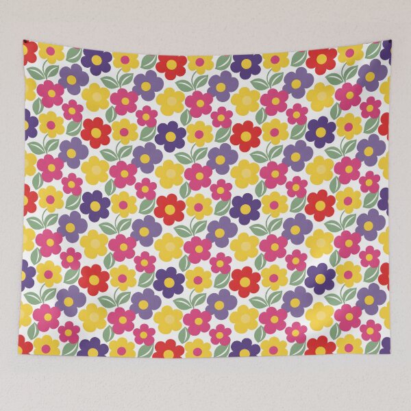 Item preview, 60s Groovy Daisy Floral - Colorful Retro Happy Flower Pattern designed and sold by Ela Art Space .