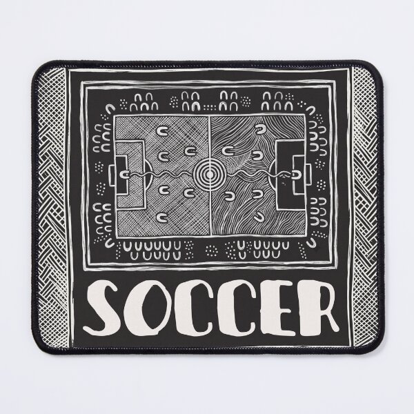 Item preview, Aboriginal Dreamtime Soccer Pitch Indigenous Australian Football Art Print designed and sold by FreiherrPK.