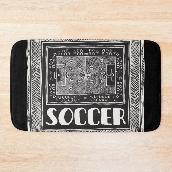 Item preview, Aboriginal Dreamtime Soccer Pitch Indigenous Australian Football Art Print designed and sold by FreiherrPK.