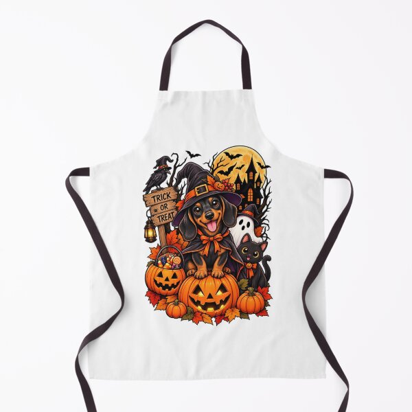 Item preview, Halloween Dachshund Witch Trick or Treat Pumpkin designed and sold by afr-saad.