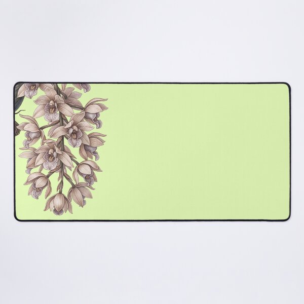 Item preview, Cuitlauzina Pendula Orchid Vintage Botanical Dark Flora Art Print designed and sold by FreiherrPK.