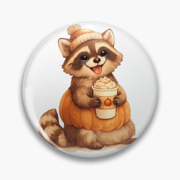 Item preview, Raccoon Pumpkin Spice Latte Design | Cute Fall Trash Panda Tee designed and sold by MOCH- ART.