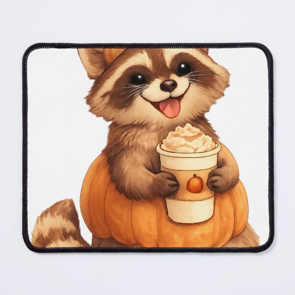 Item preview, Raccoon Pumpkin Spice Latte Design | Cute Fall Trash Panda Tee designed and sold by MOCH- ART.
