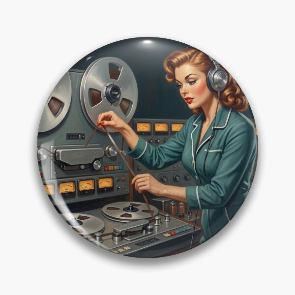Item preview, Reel To Reel Master Tape Deck Audiophile Pin-Up designed and sold by ThirdShiftLab.