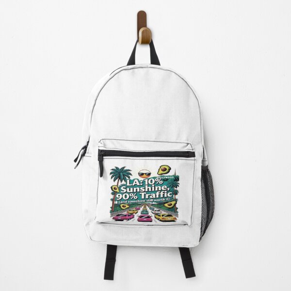 Artikelvorschau, LA 10% Sunshine 90% Traffic Funny Los Angeles California Retro T-Shirt Design entworfen und verkauft von Sushikidsntoddlers.