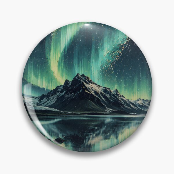 Item preview, Iceland Aurora Silence Vintage Travel Poster – Northern Lights Wall Art No. 619 designed and sold by bauschberts.