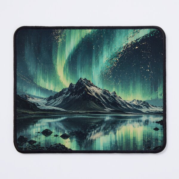 Item preview, Iceland Aurora Silence Vintage Travel Poster – Northern Lights Wall Art No. 619 designed and sold by bauschberts.