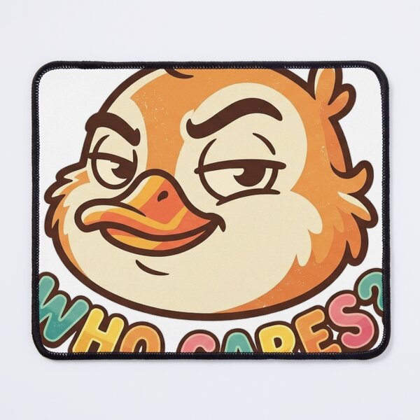 Item preview, Who Cares Funny Duck Retro Sticker designed and sold by RoyArt0.