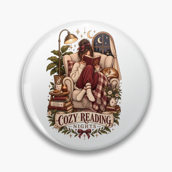 Item preview, Cozy Reading Nights Book Lover Cottagecore Reading designed and sold by Glitchart66.