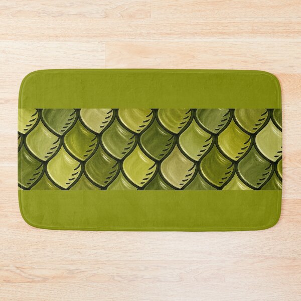 Item preview, Olive Fish Scale Pattern – Hand Painted Green Texture designed and sold by annenambiro.