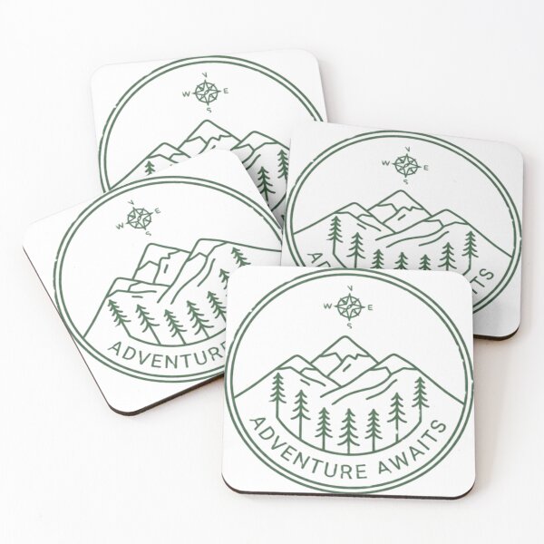 Item preview, Mountain Line Art Hiking Tee | Minimalist Outdoor Badge Shirt designed and sold by Ditstyle.