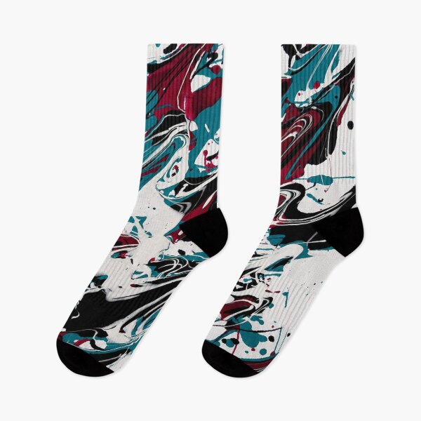 Item preview, Teal and Magenta Motion Abstract Art designed and sold by THE SPLATTERED HAUS BY SAGE BANKS.
