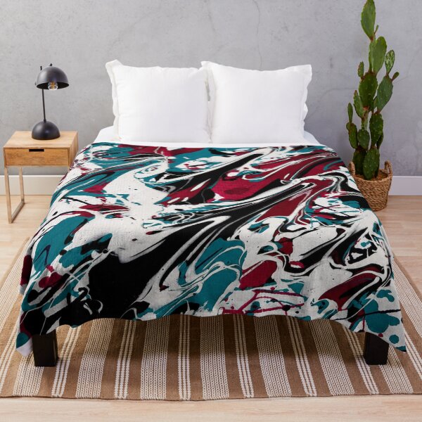 Item preview, Teal and Magenta Motion Abstract Art designed and sold by THE SPLATTERED HAUS BY SAGE BANKS.
