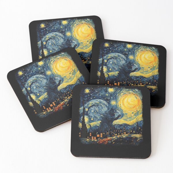 Item preview, Catzilla Vintage Starry Night for Cat Lover designed and sold by studio-ssaam.