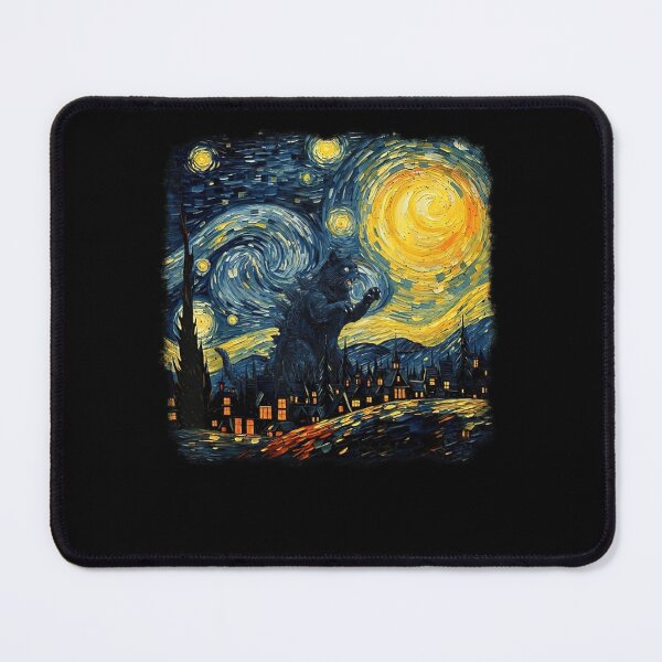 Item preview, Catzilla Vintage Starry Night for Cat Lover designed and sold by studio-ssaam.