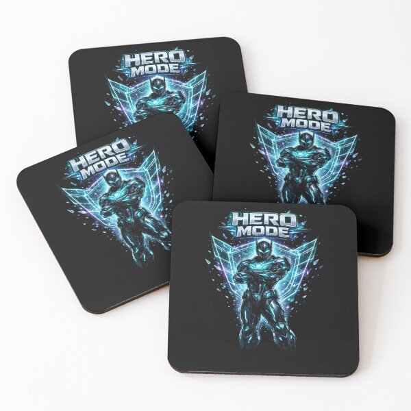 Item preview, Hero Mode Futuristic Warrior Blue Energy Inspirational Design designed and sold by irfanshikh.