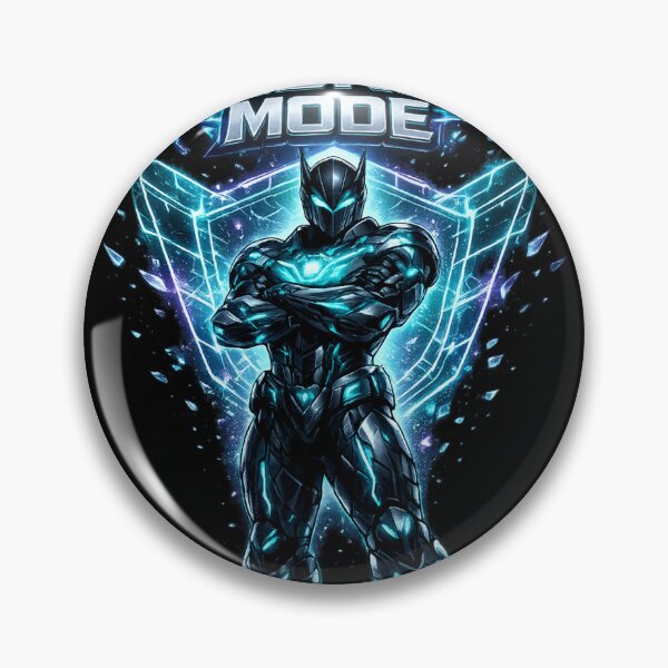 Item preview, Hero Mode Futuristic Warrior Blue Energy Inspirational Design designed and sold by irfanshikh.