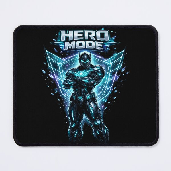 Item preview, Hero Mode Futuristic Warrior Blue Energy Inspirational Design designed and sold by irfanshikh.