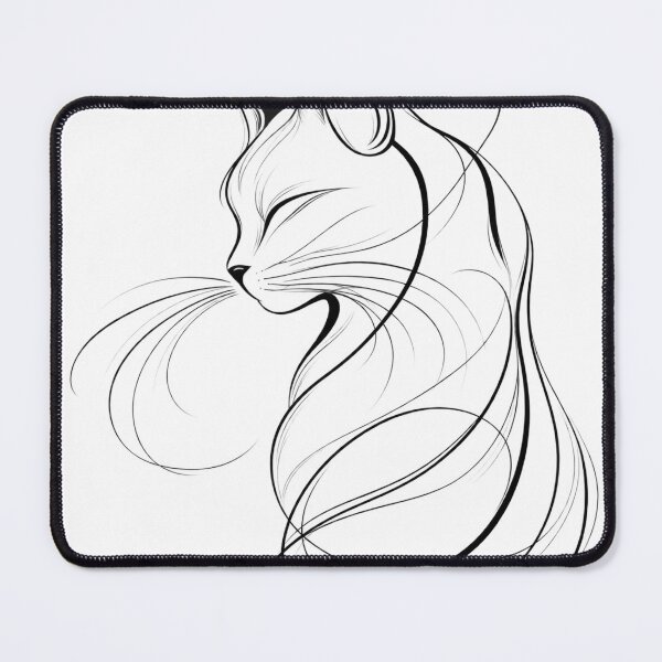 Item preview, Elegant One Line Cat – Minimalist Feline Illustration designed and sold by Tee Visions.