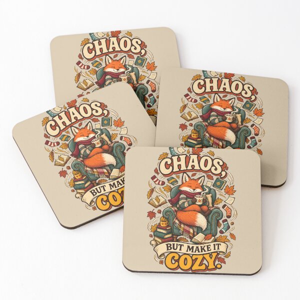 Item preview, Chaos, But Make It Cozy – Autumn Fox designed and sold by VioVibe.