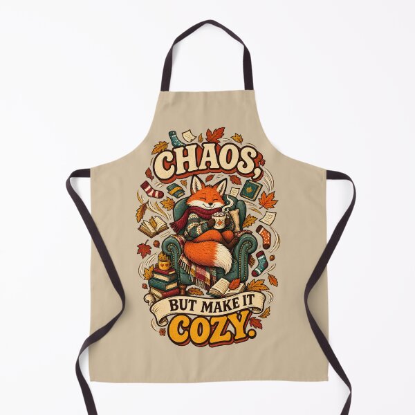 Item preview, Chaos, But Make It Cozy – Autumn Fox designed and sold by VioVibe.