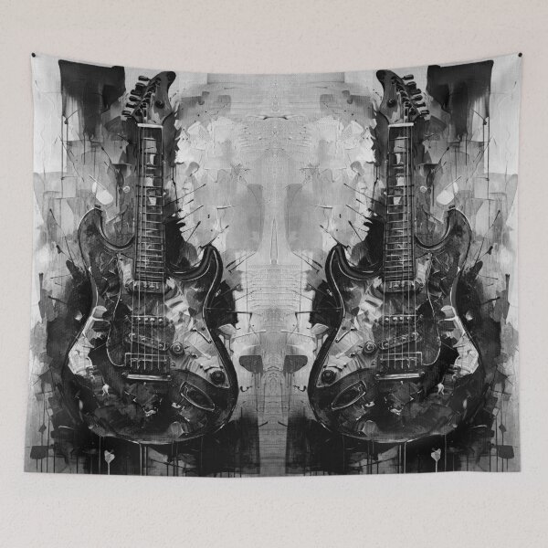 Item preview, Electric Vibes – Black & White Guitar designed and sold by caracatita75.
