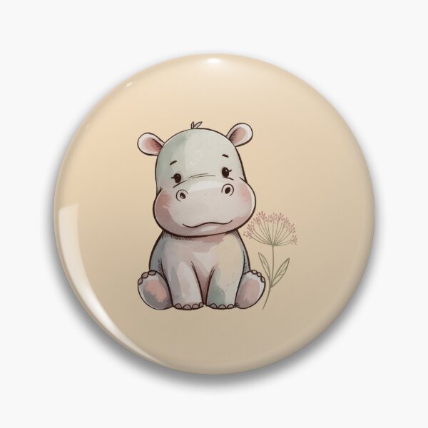 Item preview, cute cartoon hippo designed and sold by 123ks.