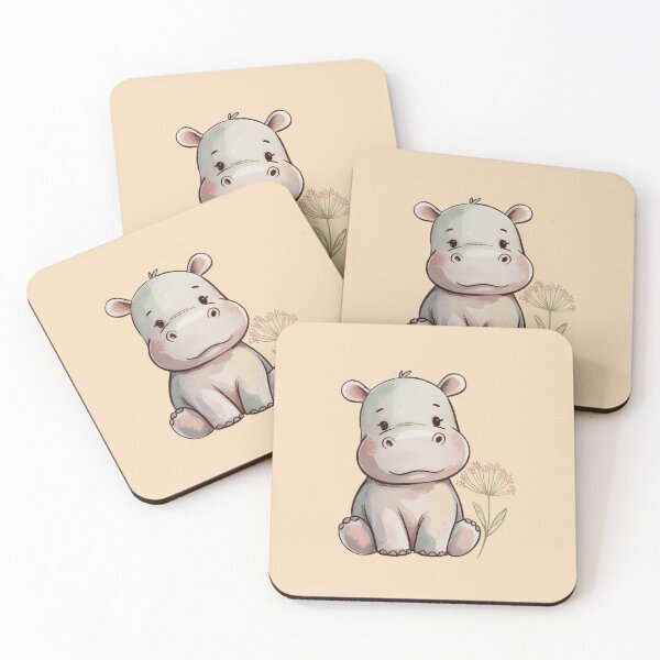 Item preview, cute cartoon hippo designed and sold by 123ks.