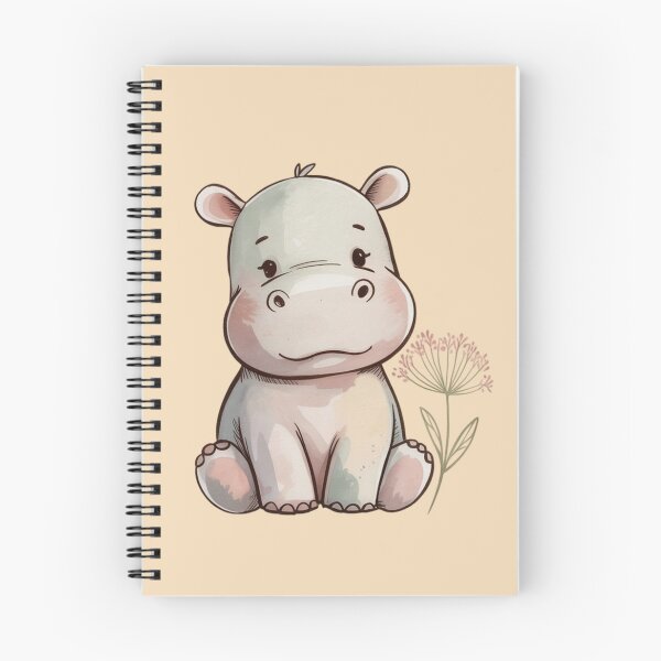 Item preview, cute cartoon hippo designed and sold by 123ks.