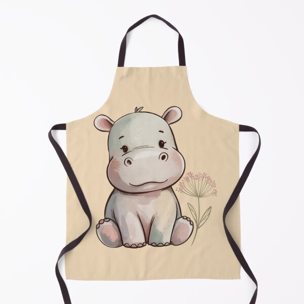 Item preview, cute cartoon hippo designed and sold by 123ks.