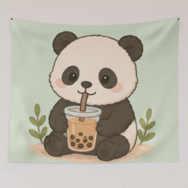 Item preview, Boba Tea Giant Panda designed and sold by MellowMunchkins.