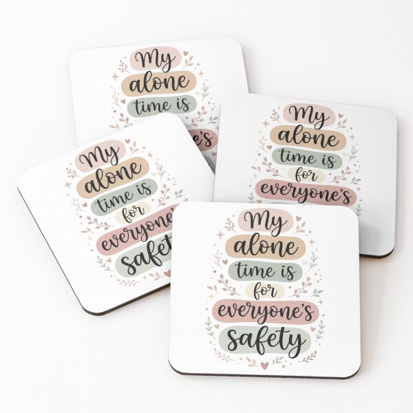Item preview, My Alone Time Is for Everyone's Safety Pastel Floral Humor T-Shirt | Funny Introvert Self Care Graphic Gift designed and sold by Trendably.