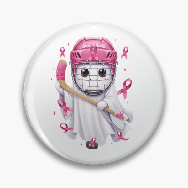 Item preview, Hockey Ghost with Pink Ribbon  designed and sold by jkrphoto.
