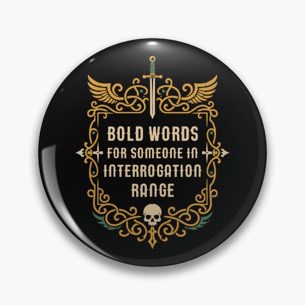 Item preview, Bold Words for Someone in Interrogation Range Wargaming designed and sold by pixeptional.
