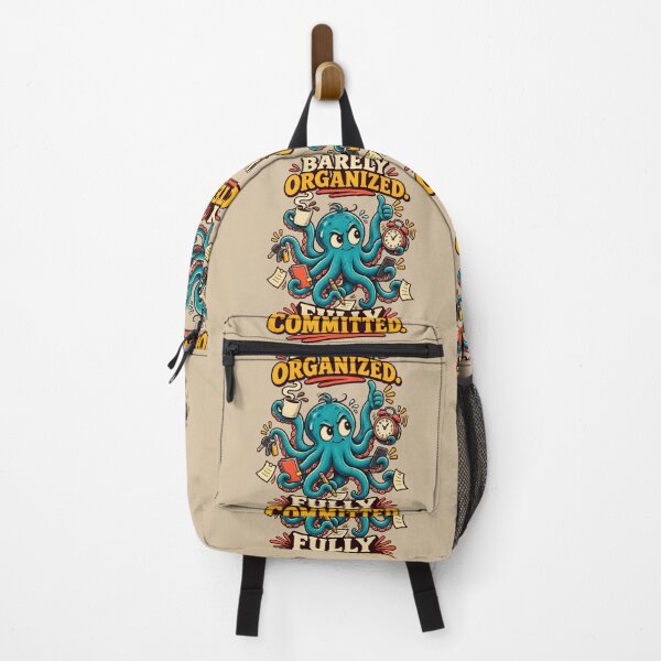 Item preview, Barely Organized, Fully Committed – Multitasking Octopus designed and sold by VioVibe.