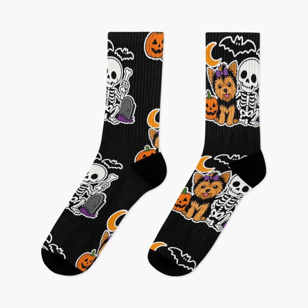 Item preview, Funny Yorkie Skeleton Halloween designed and sold by borutawear.