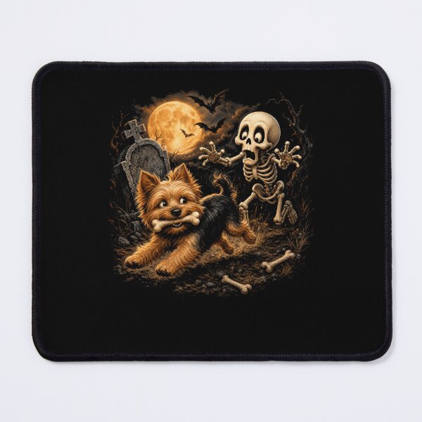 Item preview, Funny Yorkie Skeleton Halloween designed and sold by borutawear.
