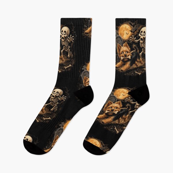 Item preview, Funny Yorkie Skeleton Halloween designed and sold by borutawear.