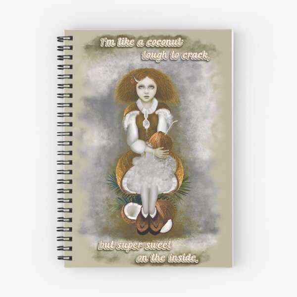 Item preview, Coconut girl in coconut dress (with text) designed and sold by vespertine4u.
