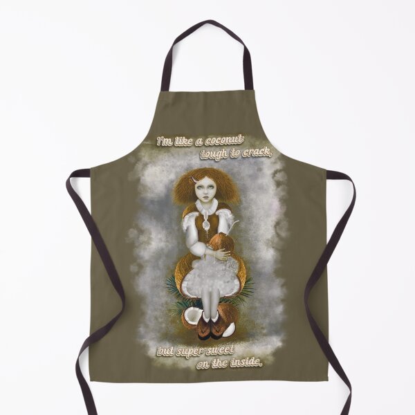 Item preview, Coconut girl in coconut dress (with text) designed and sold by vespertine4u.