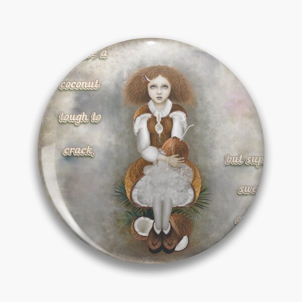 Item preview, Coconut girl in coconut dress (with text) designed and sold by vespertine4u.